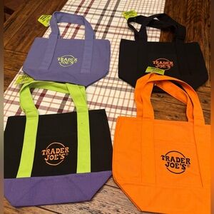 Trader Joes Mini Halloween Canvas Tote
Bag- Bundle of 4